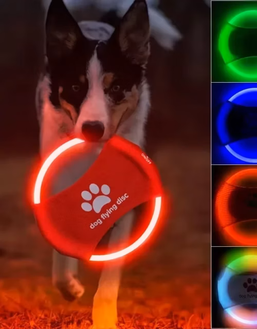 Dog Flying Discs 3 Modes Light Glowing LED luminous Trainning Interactive Toys Game Flying Discs Dog Toy Pet Dog Accessories