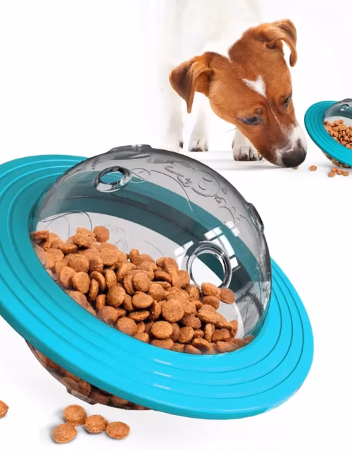 Flying Saucer Dog Game Flying Discs Toys Cat Chew Leaking Slow Food Feeder Ball Puppy IQ Training Toy Anti Choke Puzzle Dogs