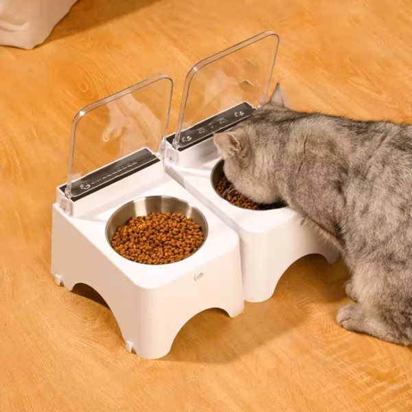 Smart Cat Bowl Pet Feeder Bowl Cat Dog Food Feeder Infrared Sensor Auto Open Cover Smart Feeder Anti-mouse Cat Food Dispenser