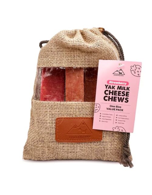 Strawberry Yak Chews One Size Fits All (3 chews)
