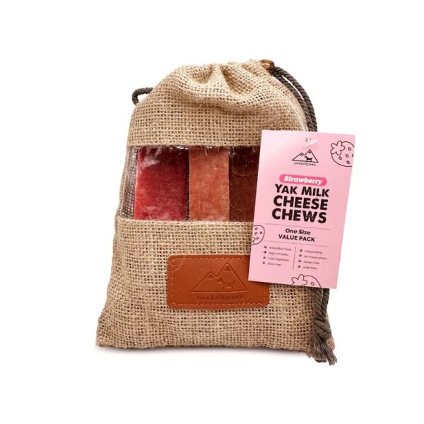 Strawberry Yak Chews One Size Fits All (3 chews)